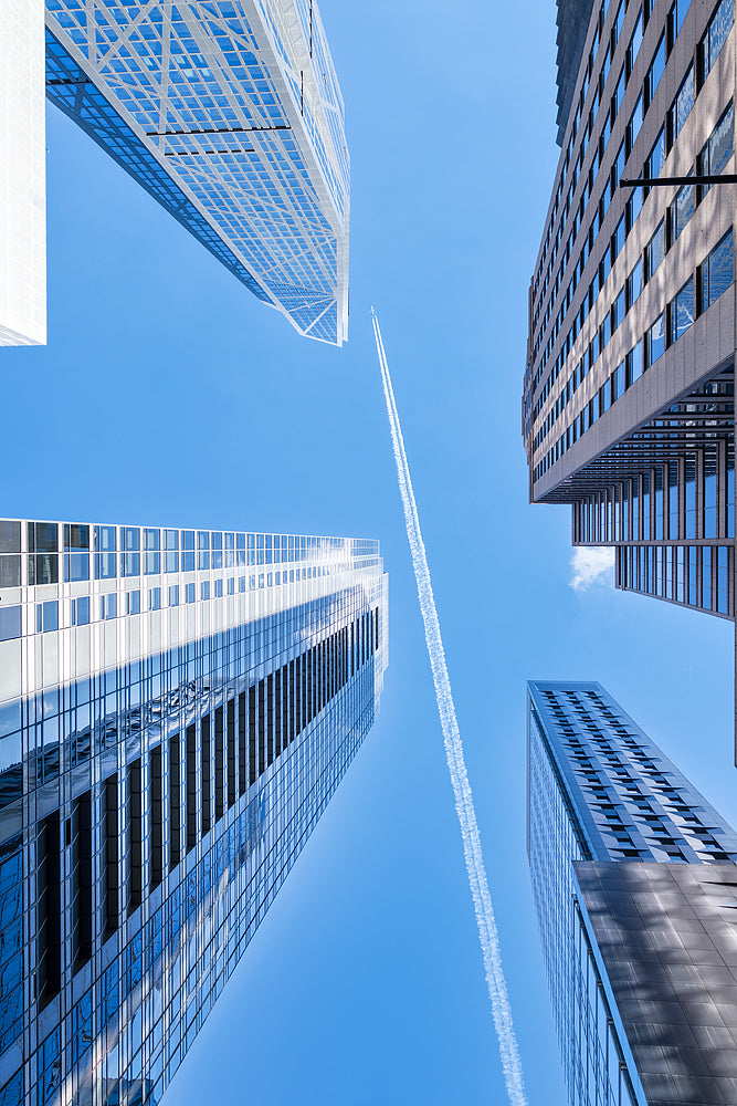 Looking straight up in New York City