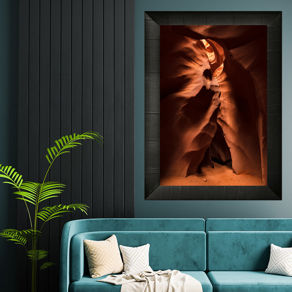 framed print of the slot canyon at antelope Arizona