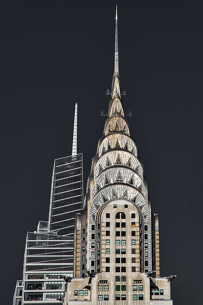 The Chrysler Building an Art Deco skyscraper in the late afternoon light