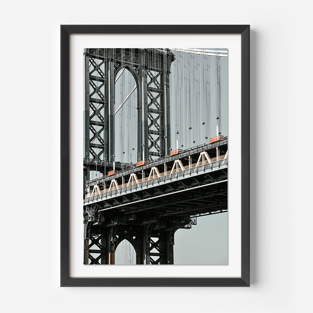 Print of manhattan bridge in a black frame