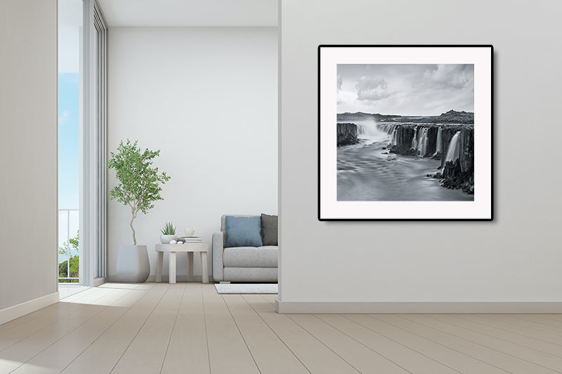 Framed print of selfoss iceland