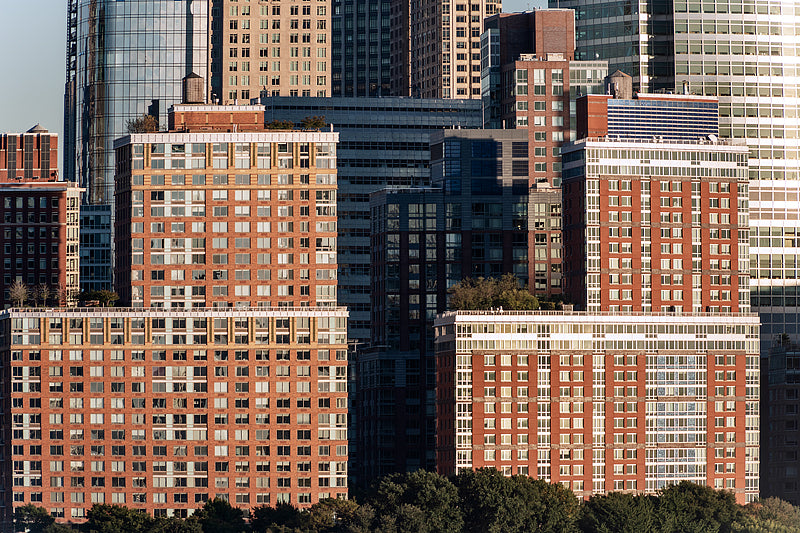 The luxury apartments in the late afternoon manhattan sun