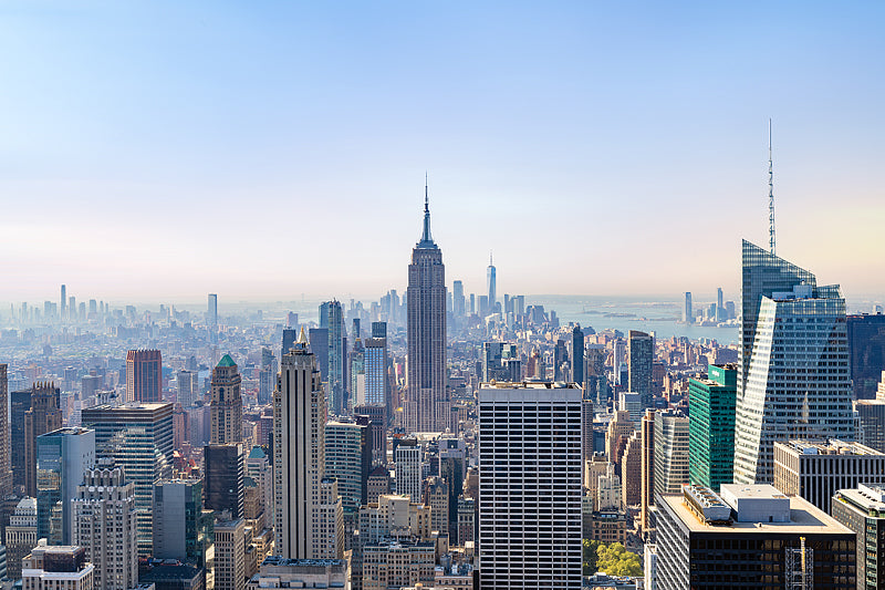 The Empire State Building from the top of the rock rockefeller vantage lookout