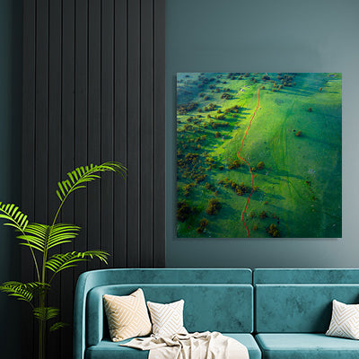 Aerial print of farmland in the avon valley