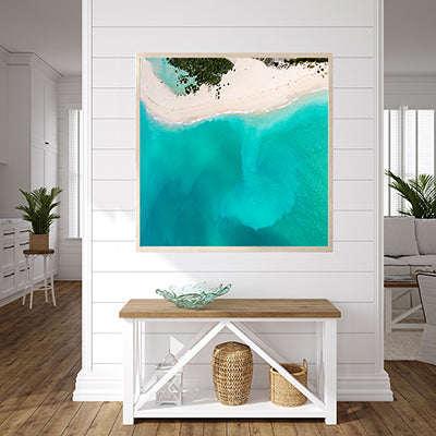 Large print of coastline from above