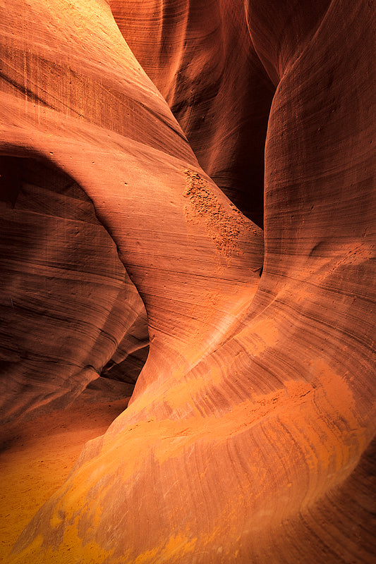 Inside the slot canyon of Arizona