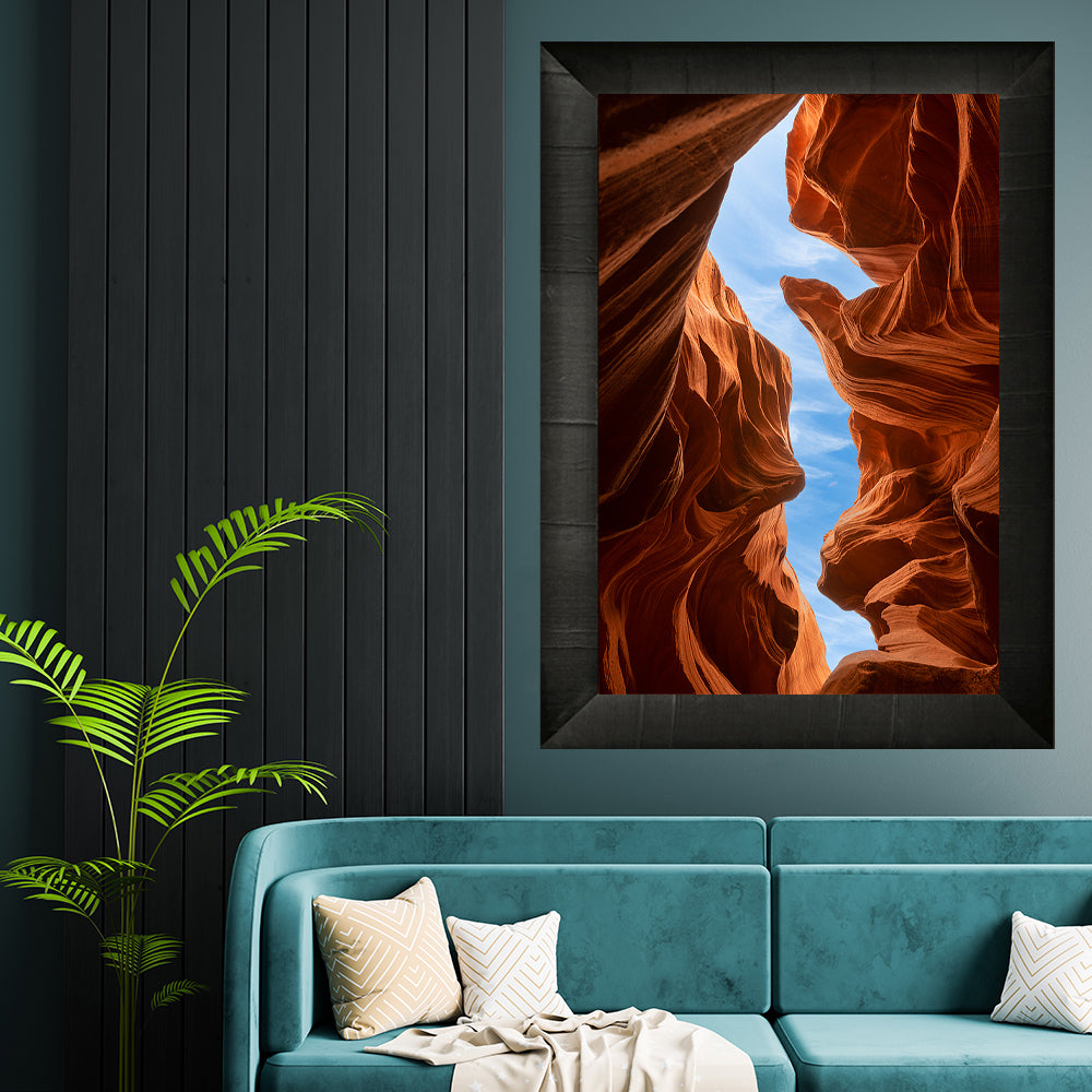 framed print of the seahorse abstract inside the slot canyons of the navajo nation