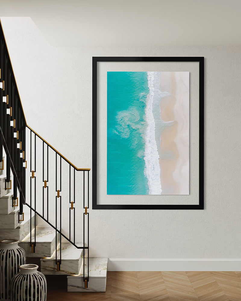 Aerial Over City Beach Coastline