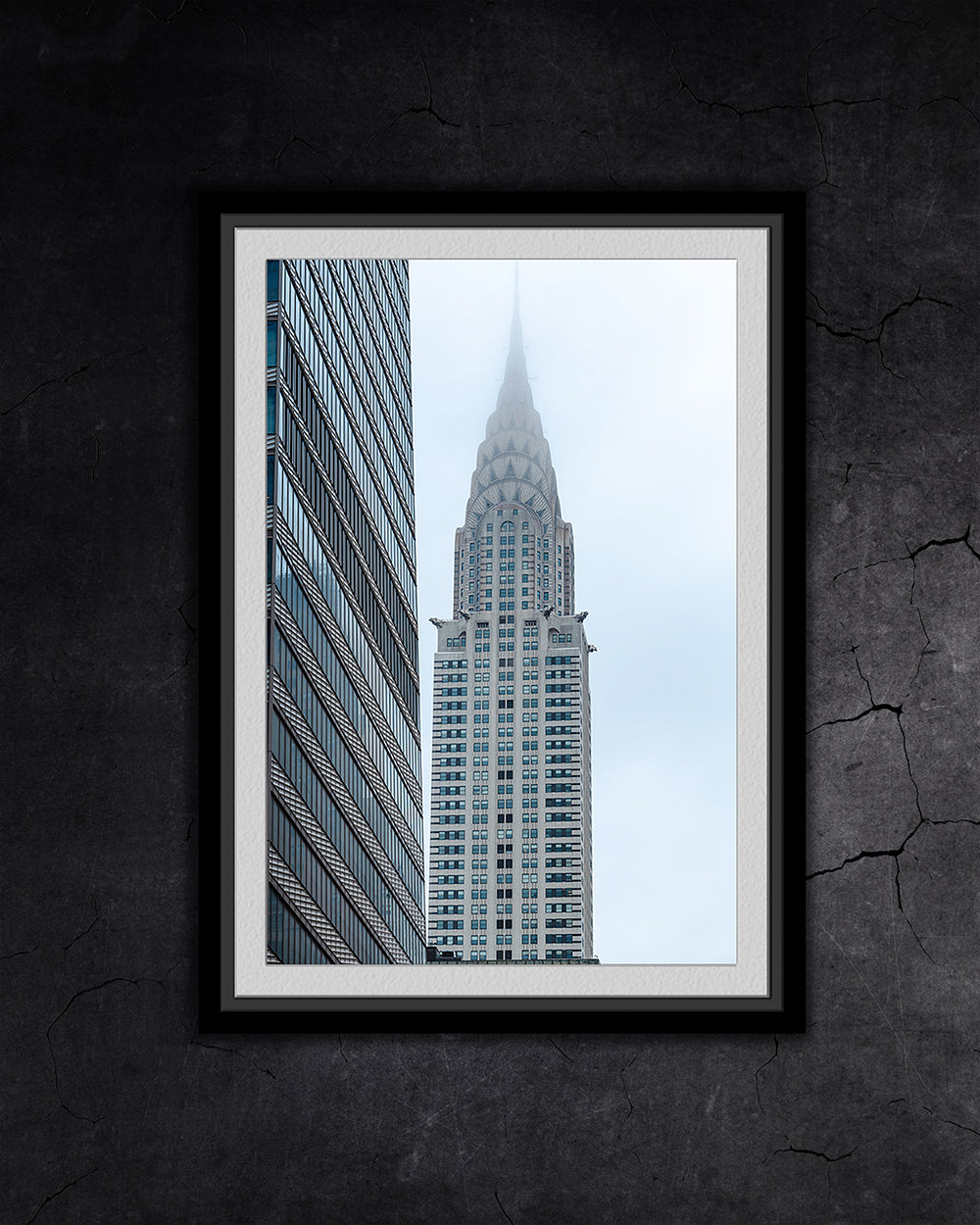 framed print of the Chrysler building in new york city