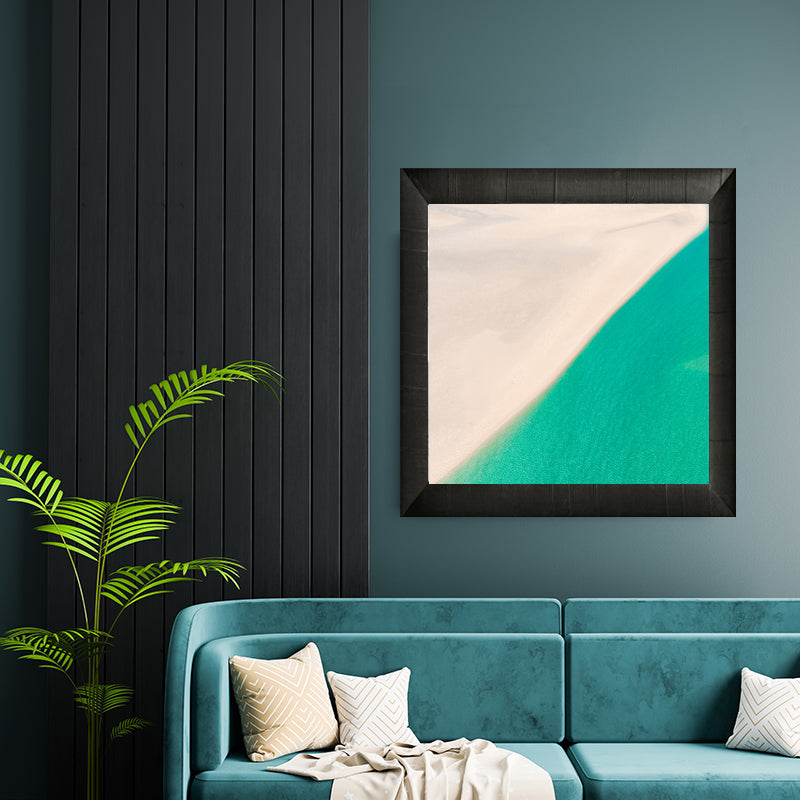 framed print of turquoise beach