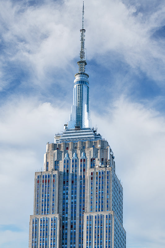 Against a blue sky the Empire State Building looks stunning