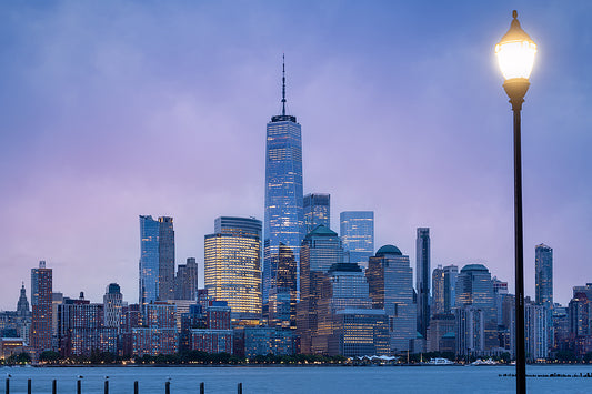 First light over lower manhattan new york city