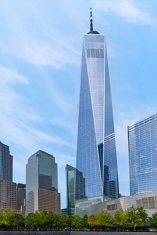 One World Trade Centre against a gorgeous blue sky