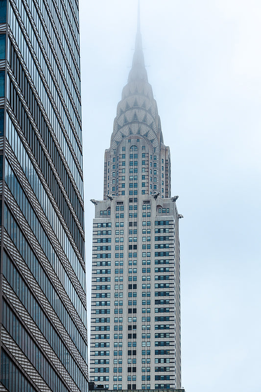 The Chrysler Building disappearing into the clouds