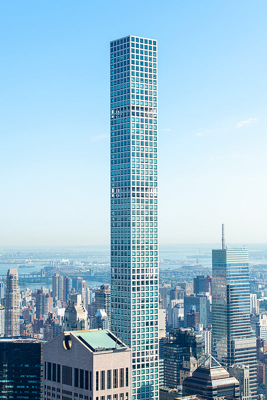 view of 432 park avenue apartments from the rockefeller centre