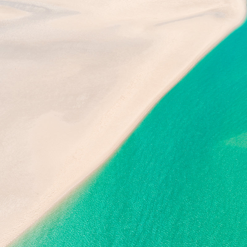 Aerial turquoise beach print