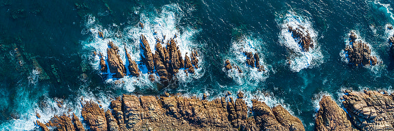 Drone views over canal rocks in yallingup western australia